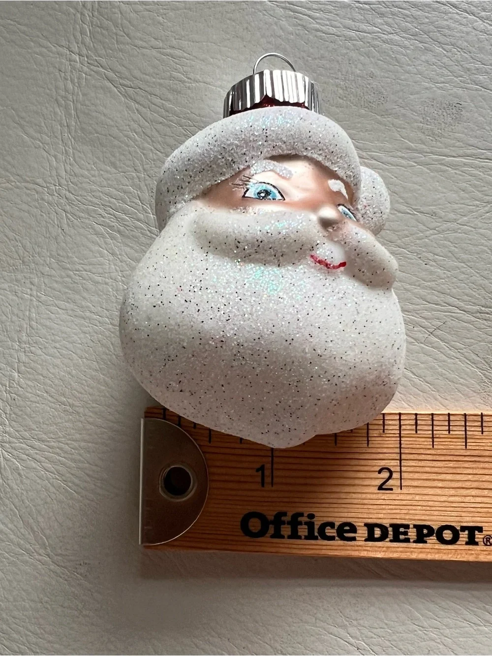 Radko Shiny Brite Holiday Santa Face Hanging Ornament